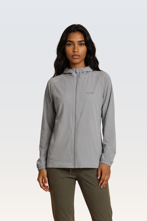 U StarAir Jacket + Hoodie - Pebble