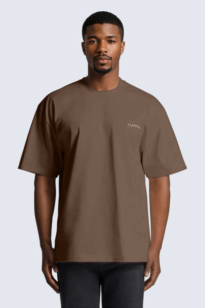 Rumi Earth - M Moon Tee Oversized Heavy - Wood - R521600WDS - Tops