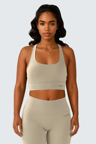 Rumi Earth - W SunSoft Stringy Crop Top Bra - Sand - R128230SDP - Bras