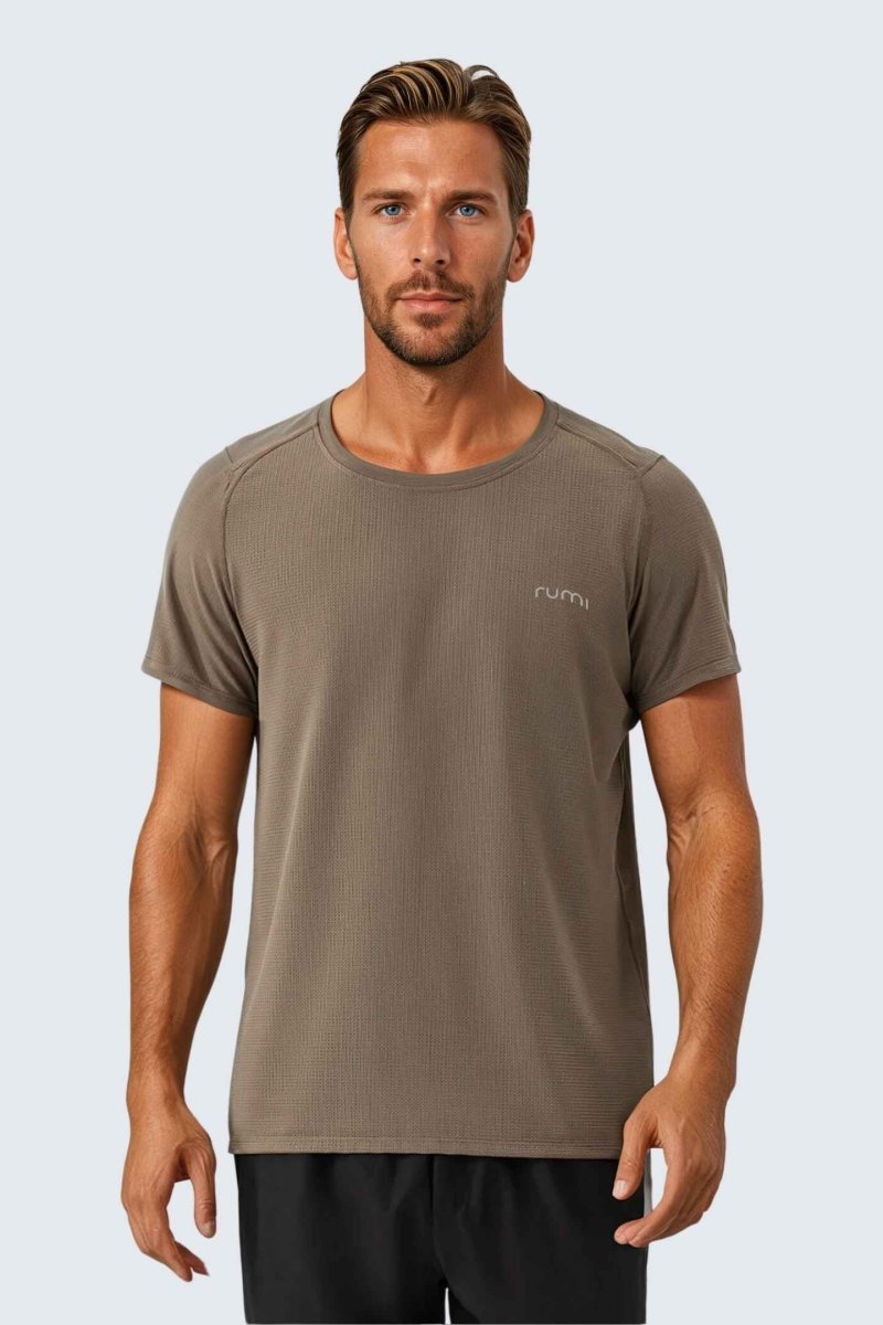 Rumi Earth - WU Sun Fit Tee Waffle - Cocoa - R521220CAP - 