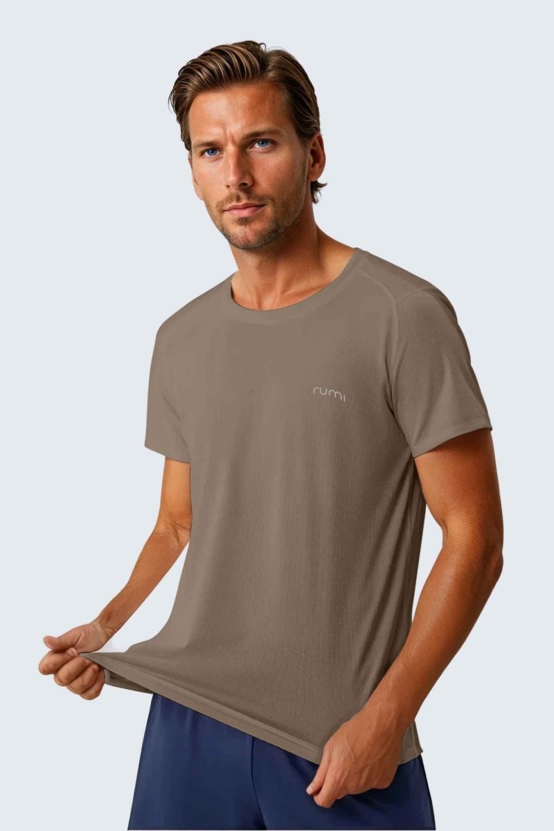 Rumi Earth - WU Sun Fit Tee Waffle - Cocoa - R521220CAP - 