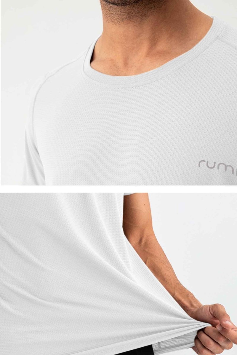 Rumi Earth - WU Sun Fit Tee Waffle - Snow - R521220SWP - 